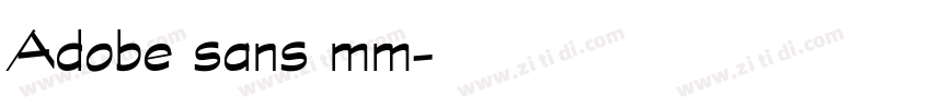 Adobe sans mm字体转换